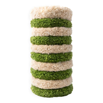 Large Green Striped Vase