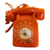 Vintage orange dial phone
