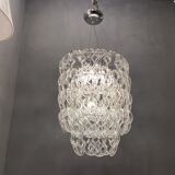 Murano glass chandelier by Angelo Mangiarotti Vistosi production
