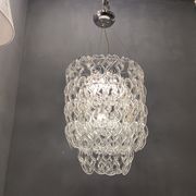 Murano glass chandelier by Angelo Mangiarotti Vistosi production