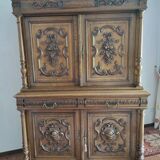 Armoire 2 corps style Henry 2 en noyer