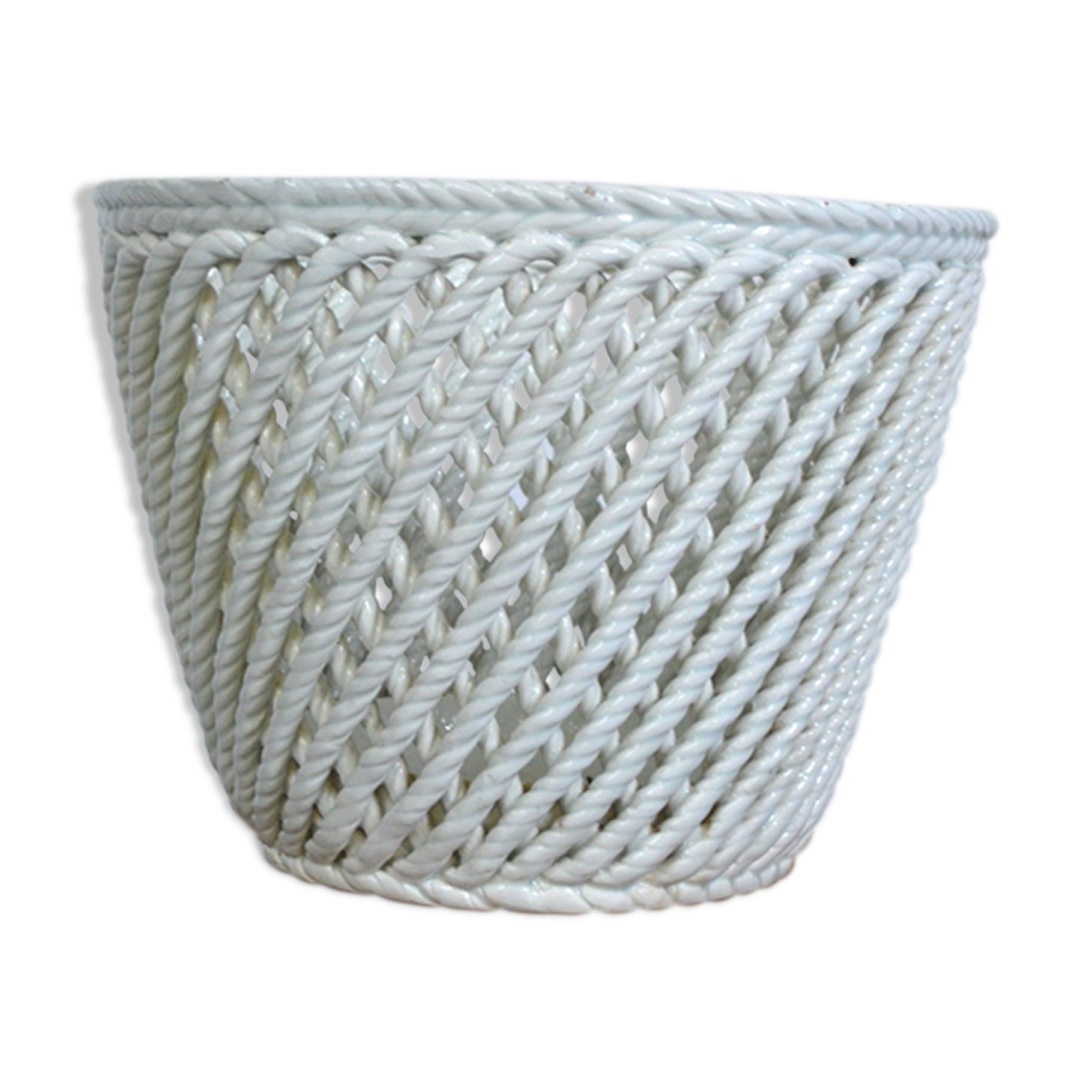 Vintage braided pot cover