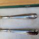 Art Deco salad cutlery in silver-plated metal and horn