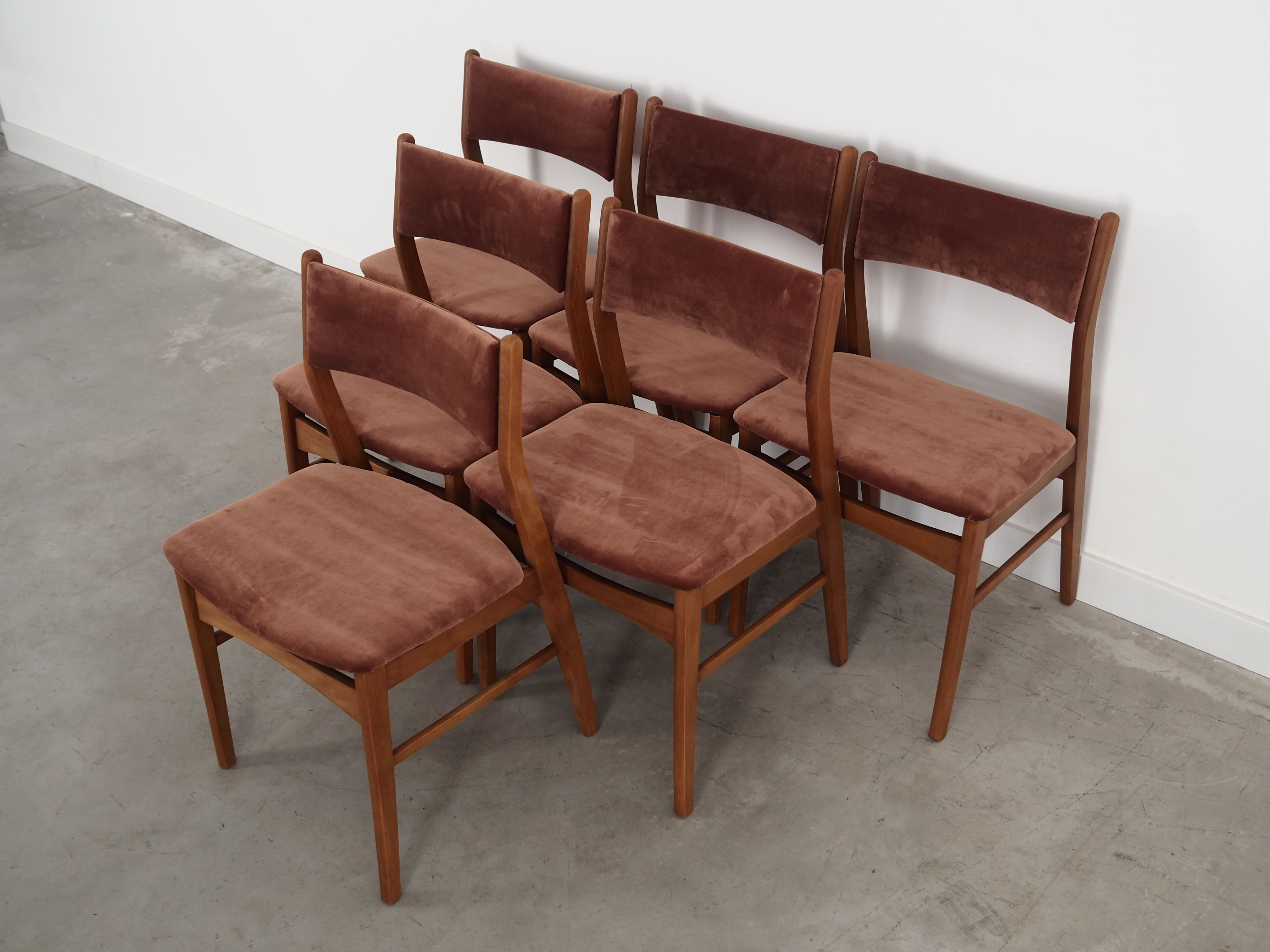 Set of six beech chairs, Danish design, 70s, made in Denmark