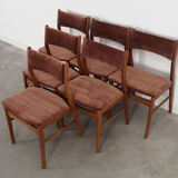 Set of six beech chairs, Danish design, 70s, made in Denmark