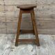 Solid teak workshop stool