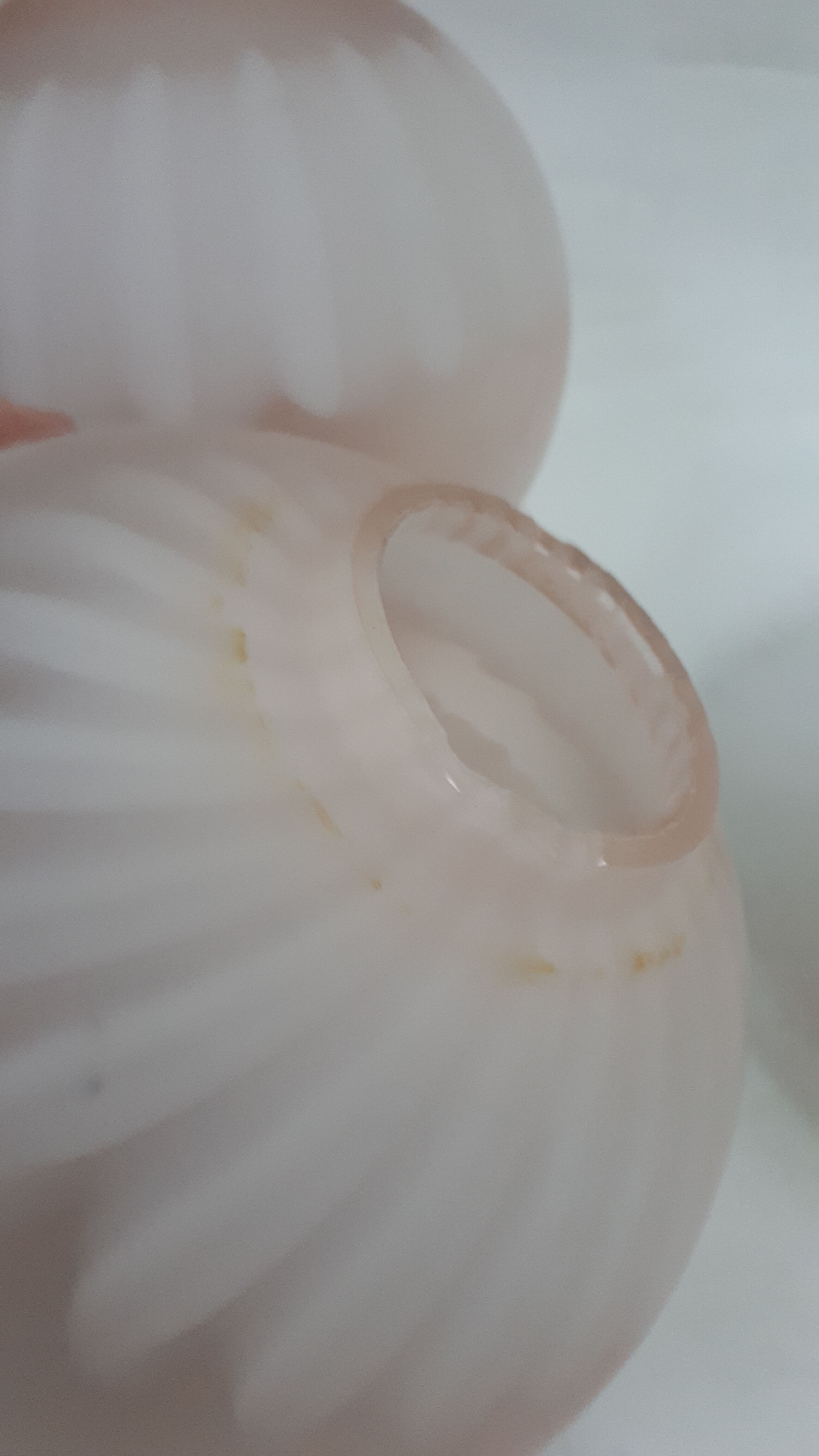 Lot of 4 globes vintage glass opaline 1960 pink