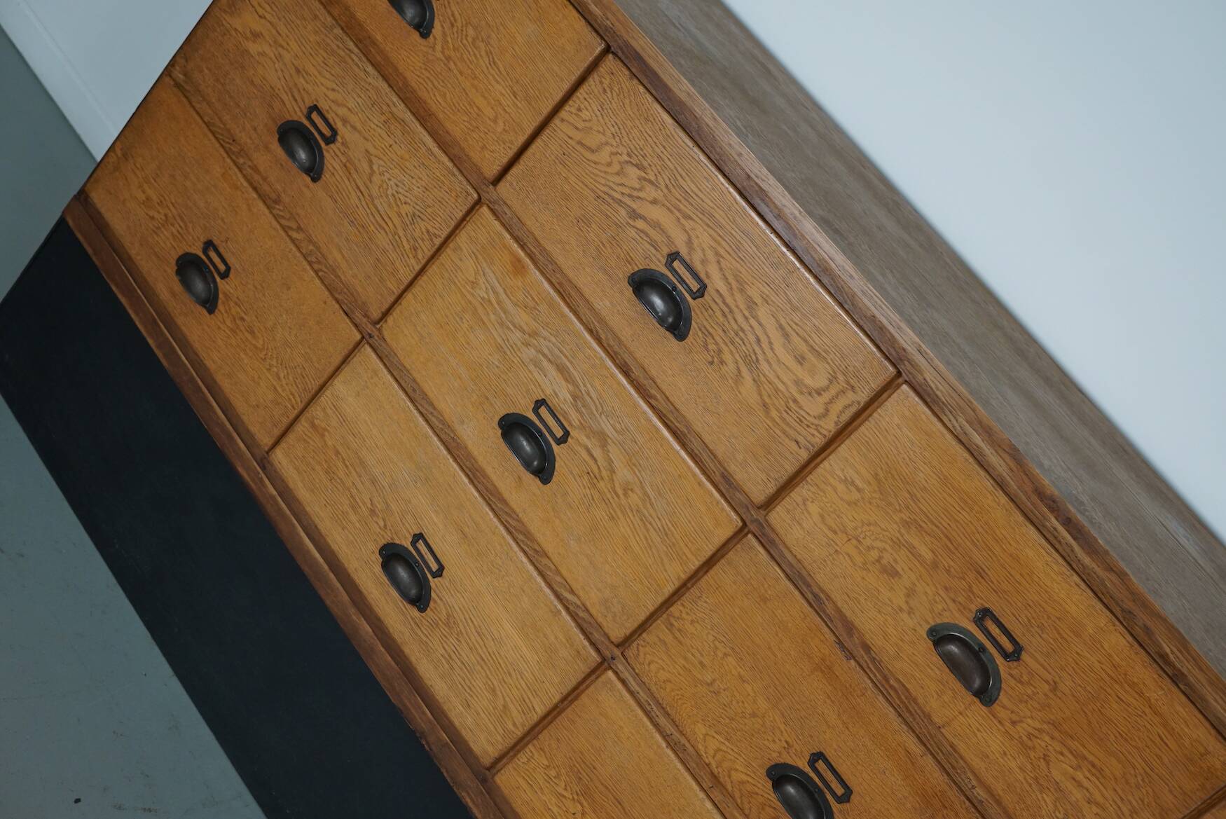 Large Vintage Dutch Oak Shop Cabinet / Sideboard, 1950s
