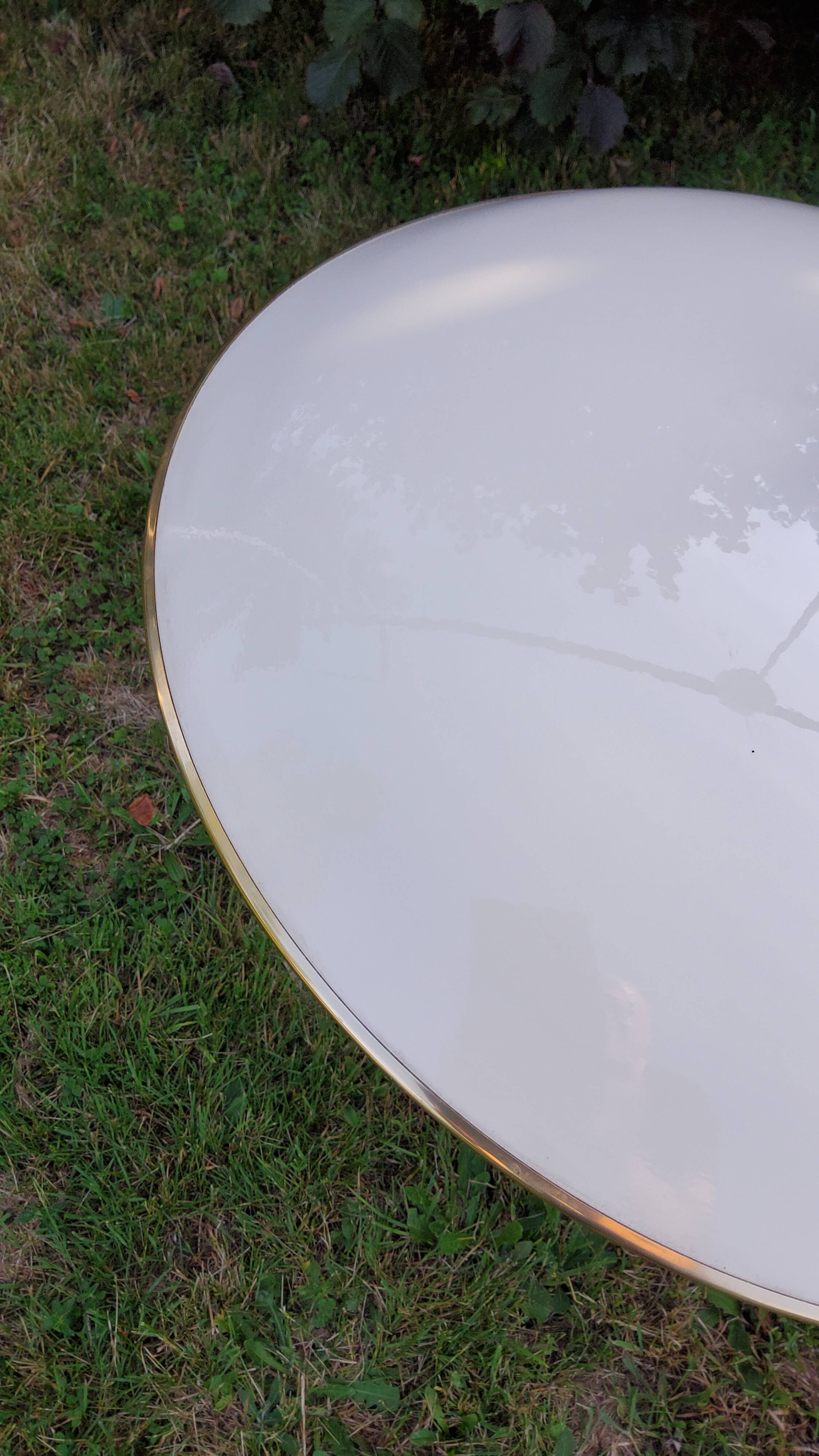 Scandinavian lacquered sheet metal suspension from the 70s