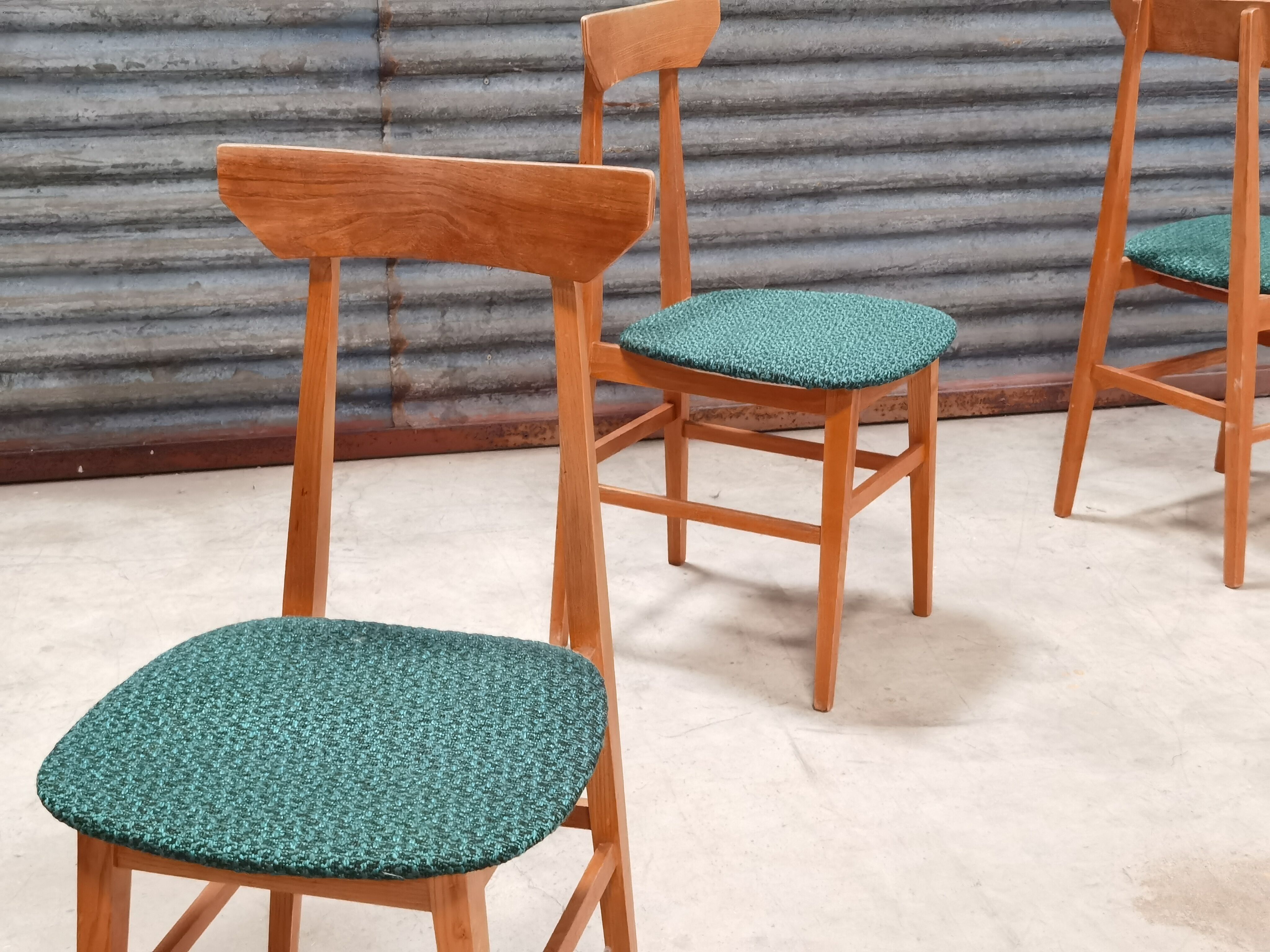 Set of 4 Chairs Drevotex Emerald Green