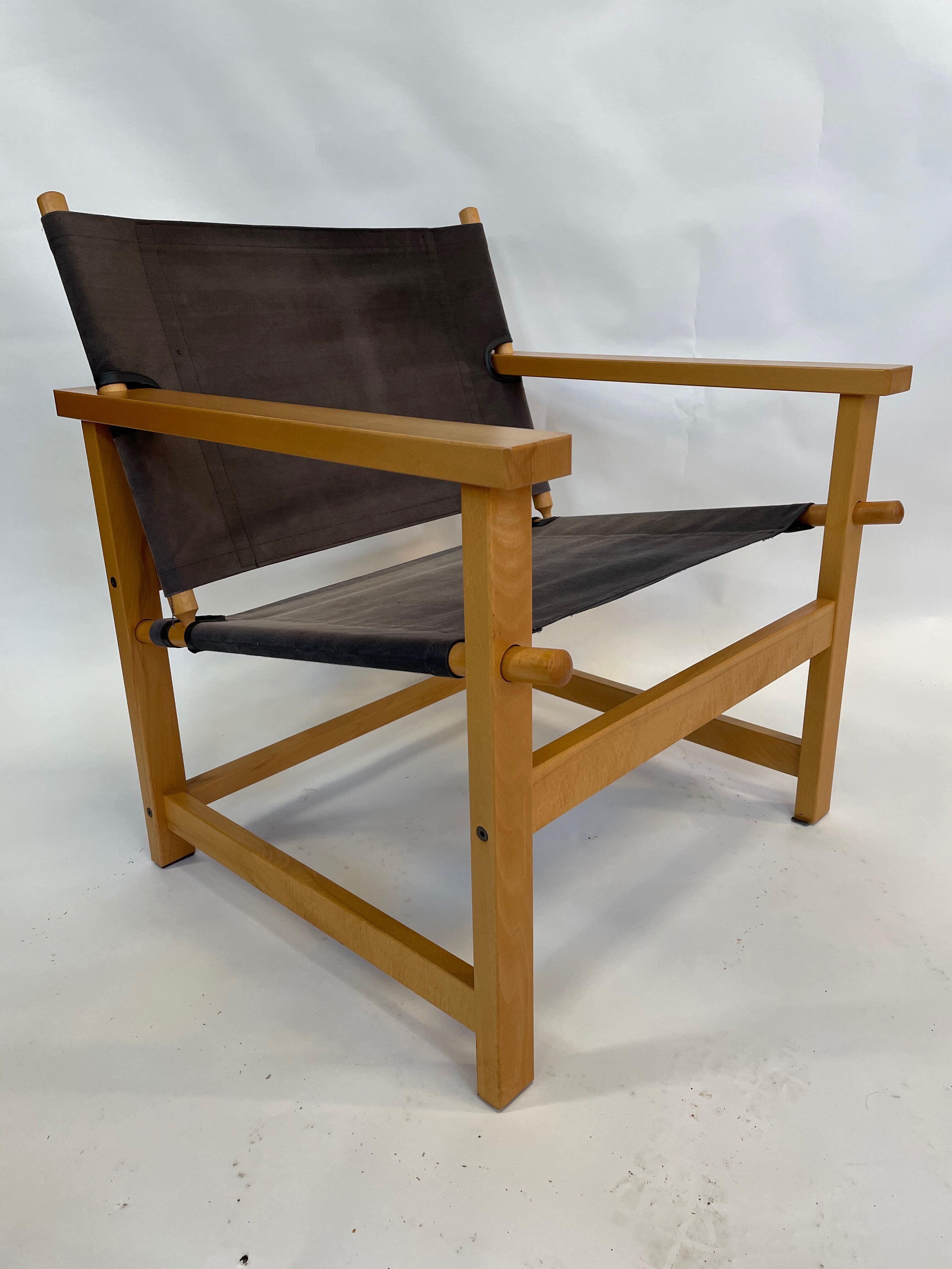 Vintage Safari Chair 1980s Hyllinge Møbler Denmark