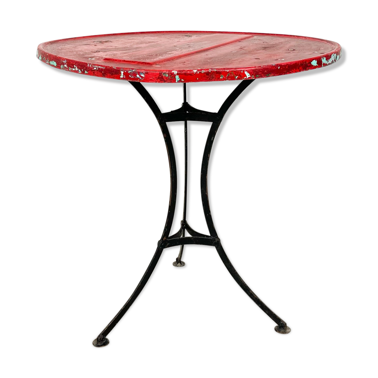 Vintage industrial metal bistro table