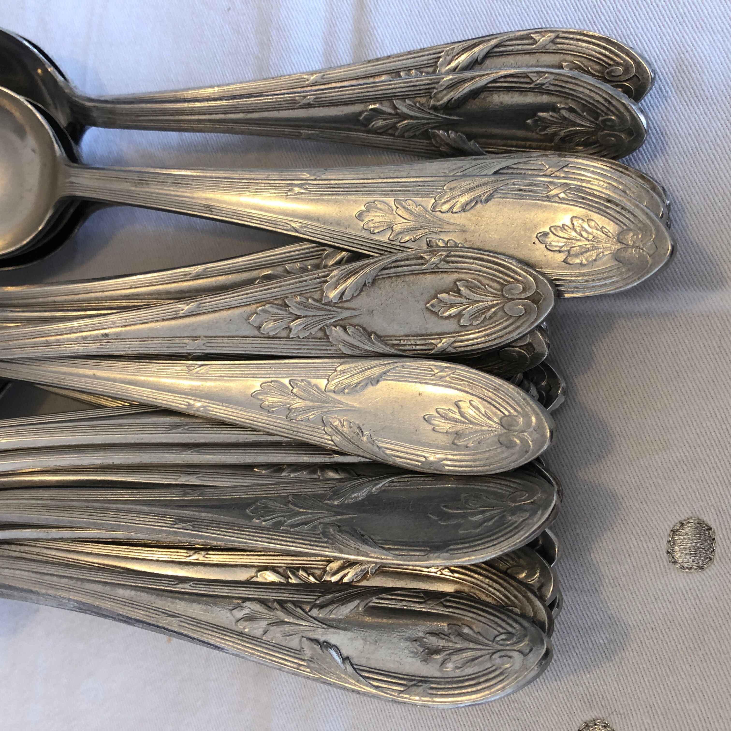 Set of 32 old Aluonickel spoons