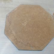 Grand miroir octogonal biseauté à poser, années 40