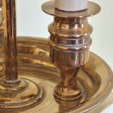 Empire style hot water bottle lamp - bronze and brass candle holder lamp