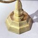 Vintage Candelabras 9 Branch Menorah Jewish Judaica Golden Candle Holders Brass