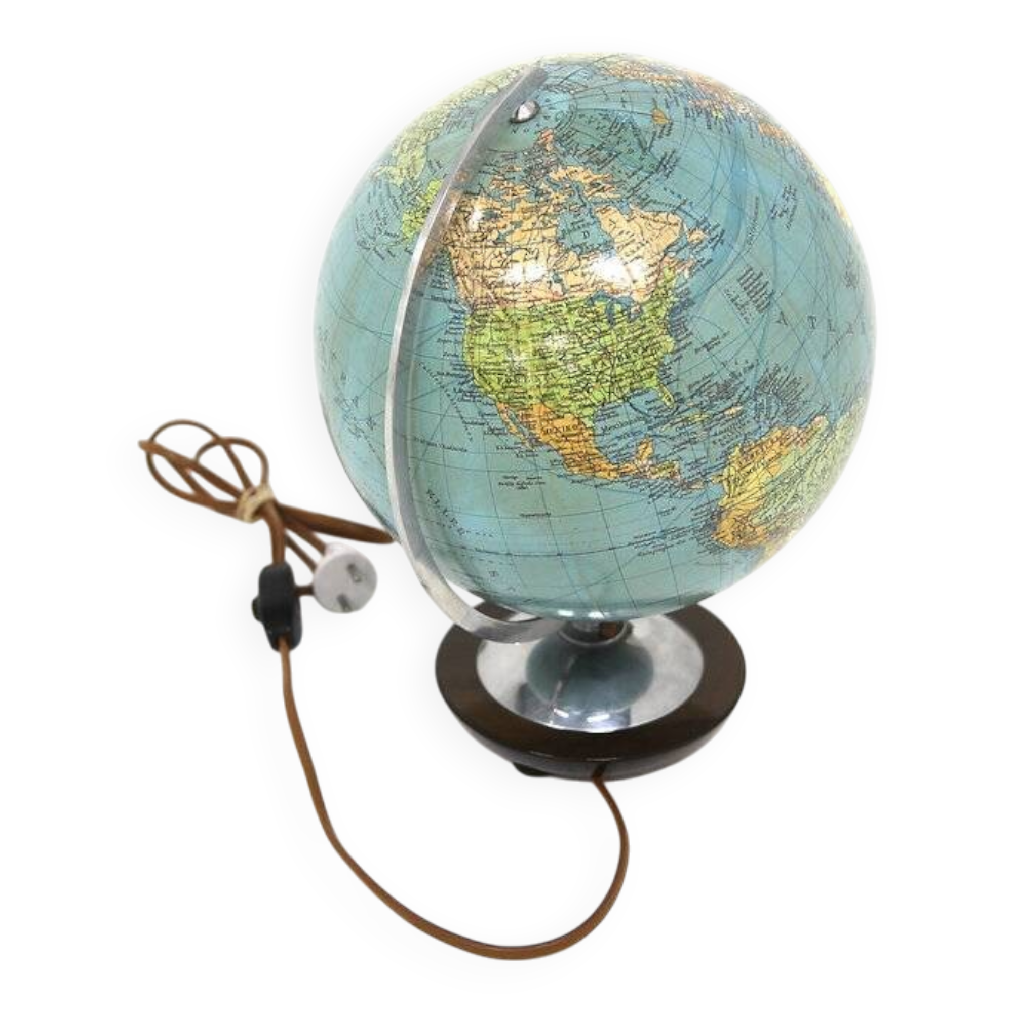 Illuminated globe, Columbus DUO Jordglob, Sweden, 1950