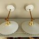 Paire d'appliques murales vintage en opaline