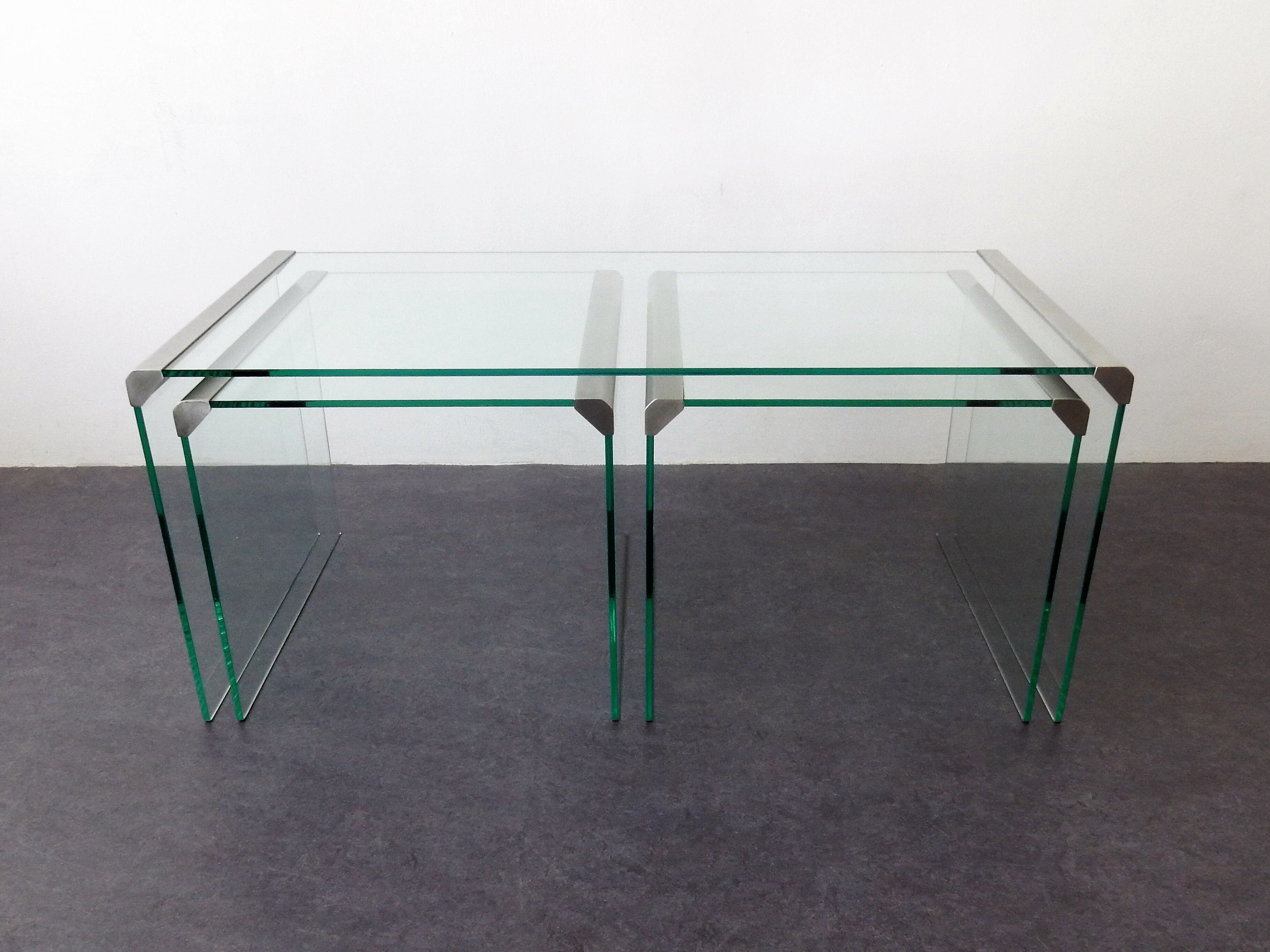 Set of three nesting tables by Pierangelo Gallotti for Gallotti & Radice, 1970s