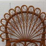 Emmanuelle peacock rattan armchair