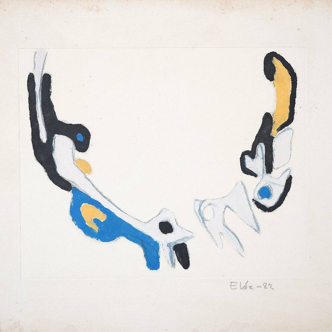 Ansgar Elde, Il Bostrico, 1980s, Monotype on Aquatint