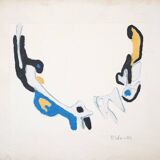 Ansgar Elde, Il Bostrico, 1980s, Monotype on Aquatint