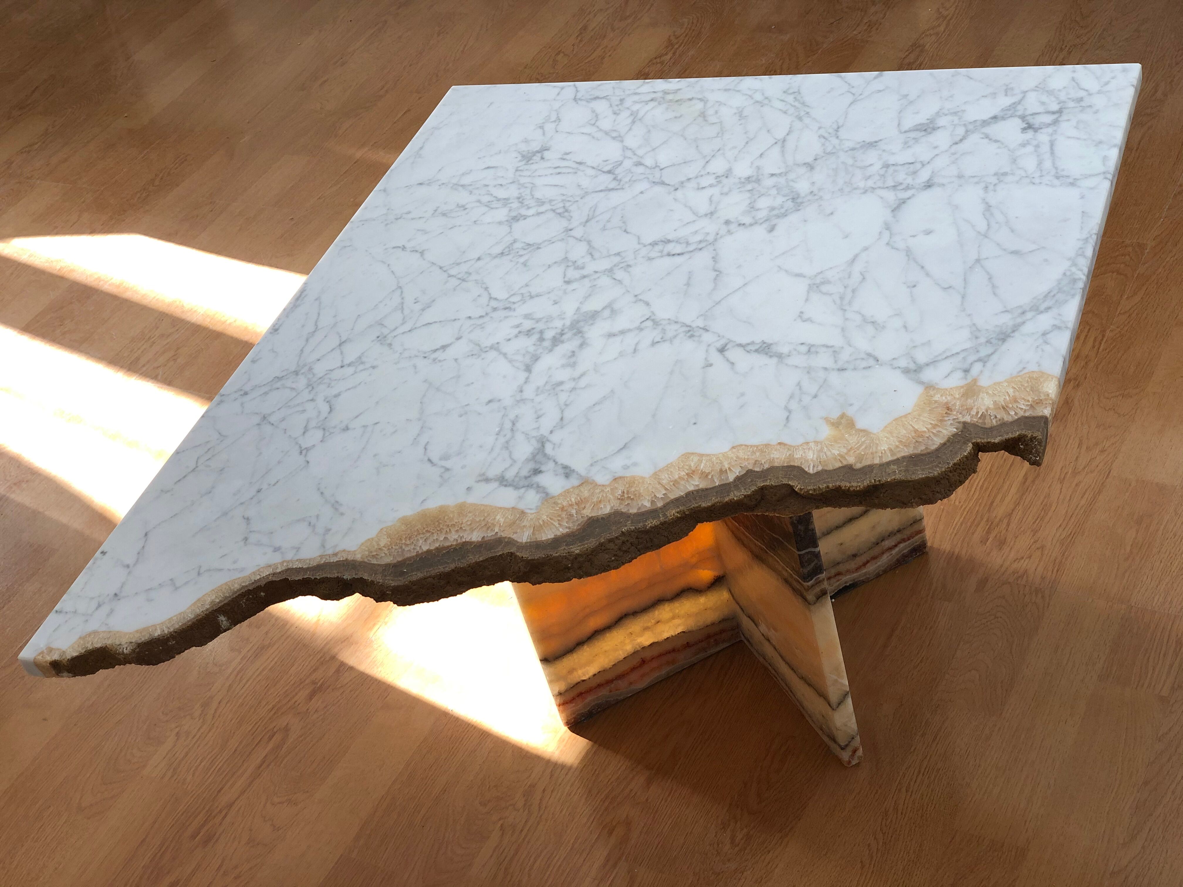 Unique marble coffee table