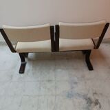 Chair + table on beam vintage 80s