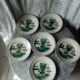 Series of 6 flat plates a decor d4bird of paradise pexonne fp