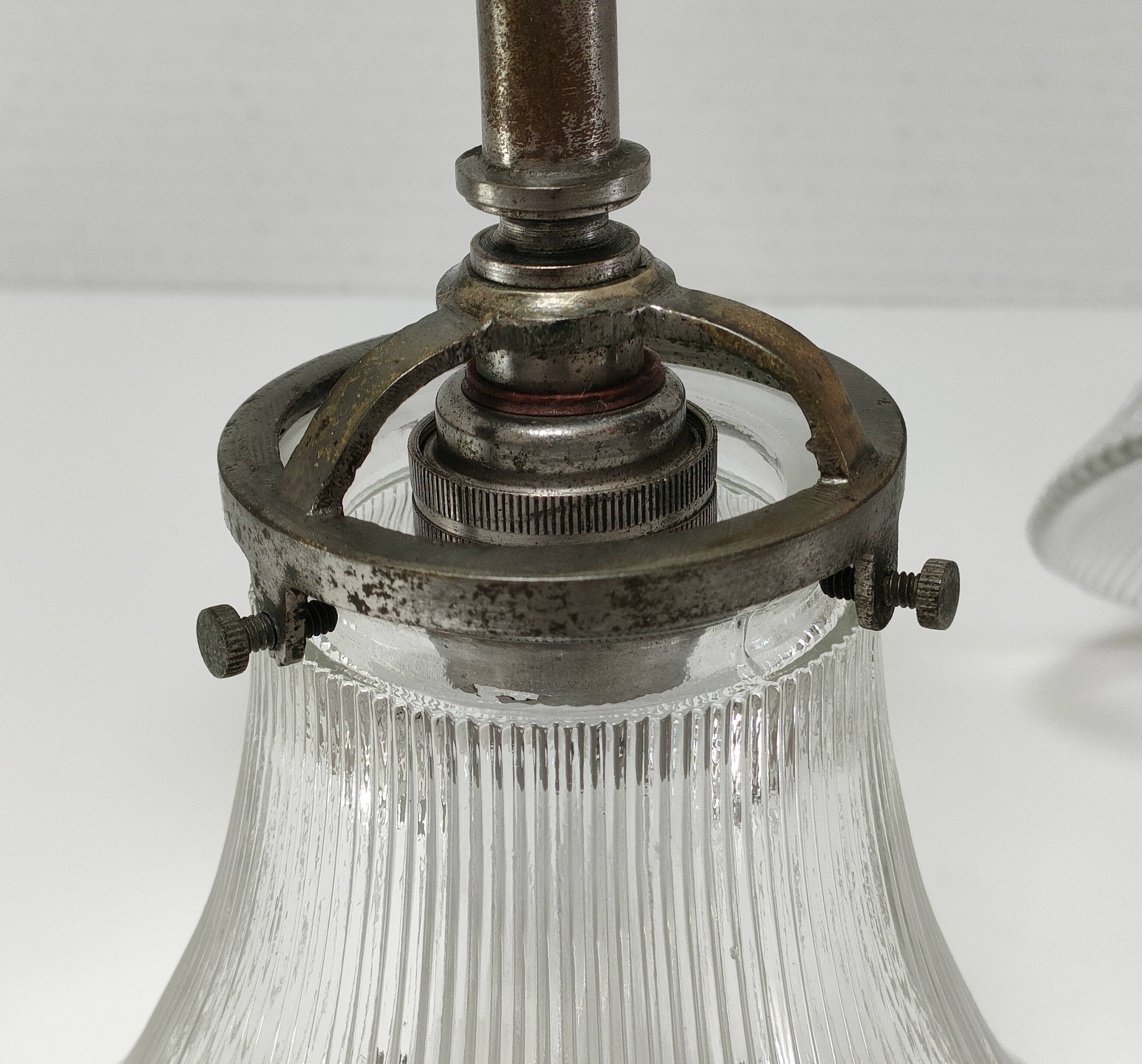 Pair of bronze and glass sconces  1900