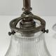 Pair of bronze and glass sconces  1900