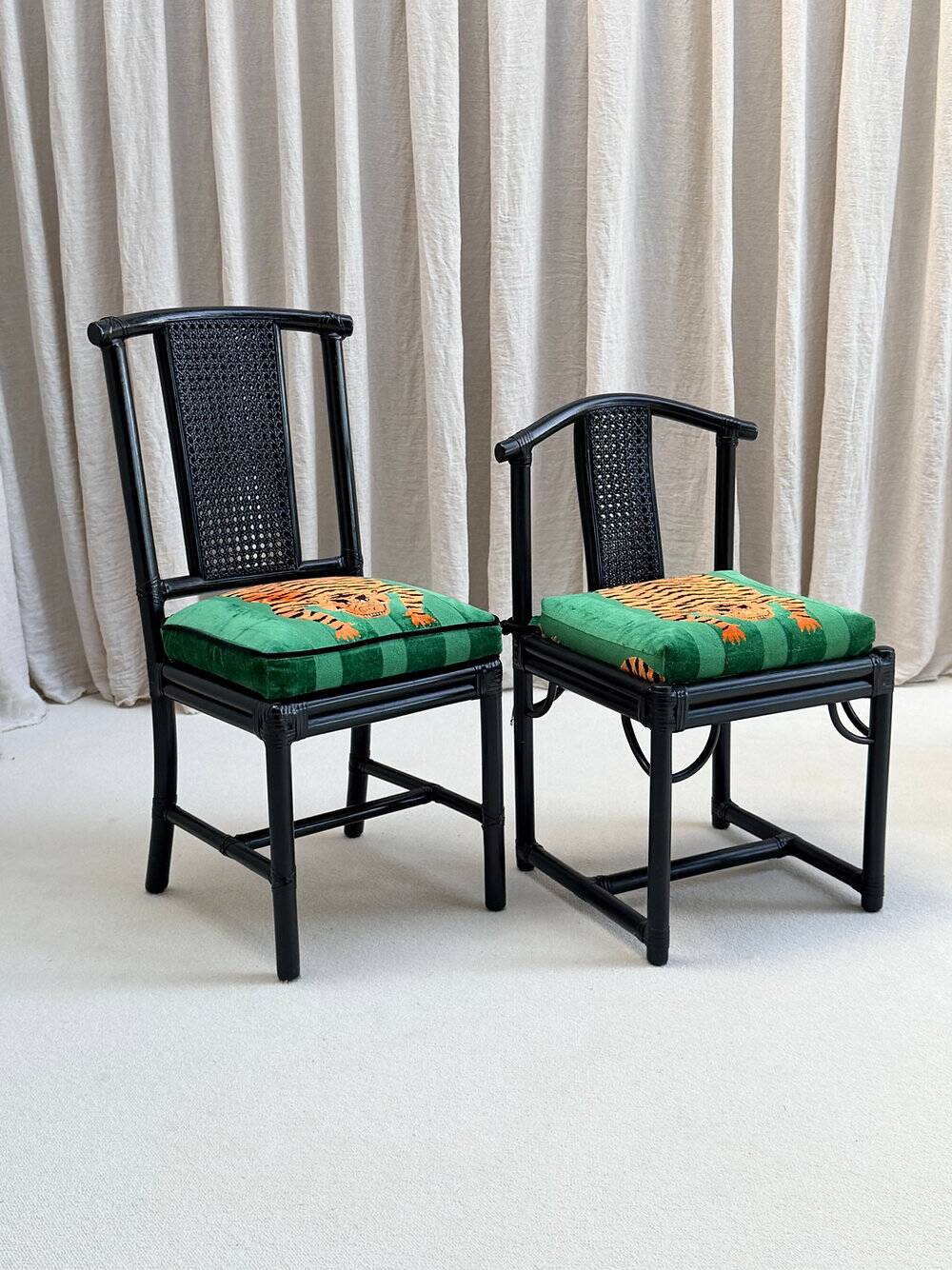 Gasparucci Italo office set / Jokhang Tiger velvet, designed by J. Hartig, Schumacher