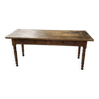 Walnut bistro farm table turned legs