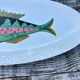 Gien dish with fish decoration model Baie d'Along 50s