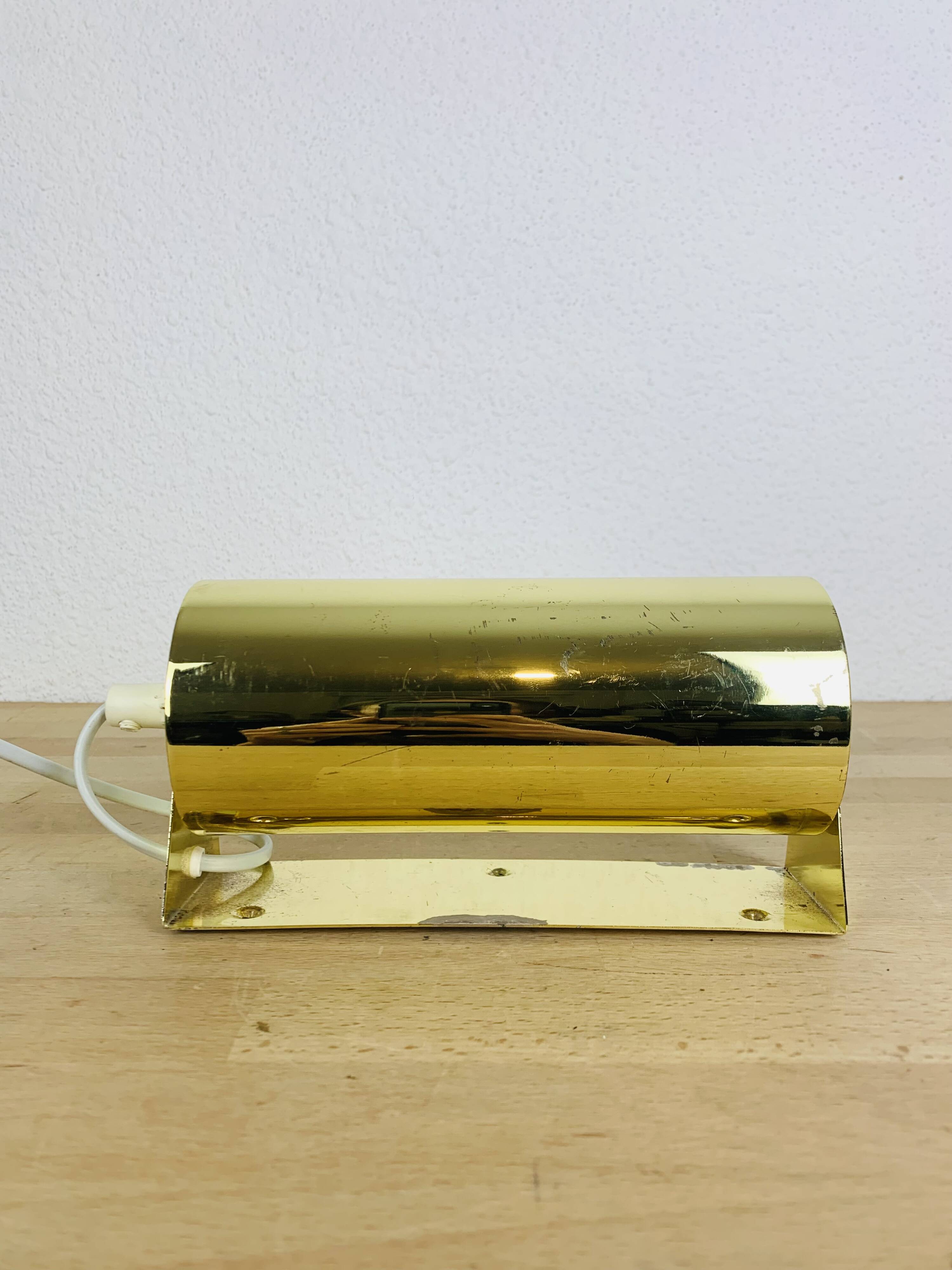 Ikea V413 vintage roller wall lamp, gold metal