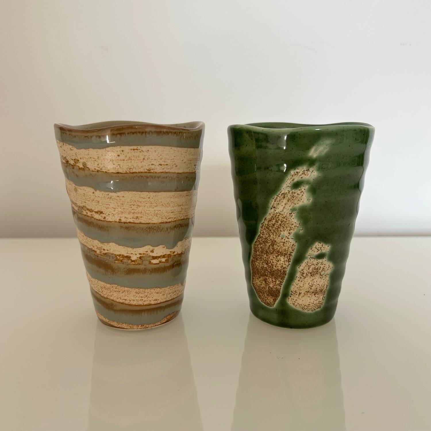 Paire de vases en grès