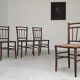 Set of 4 old Thonet style cane bistro chairs from the 1930s
