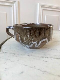 Stoneware cup signed Vallauris 70s