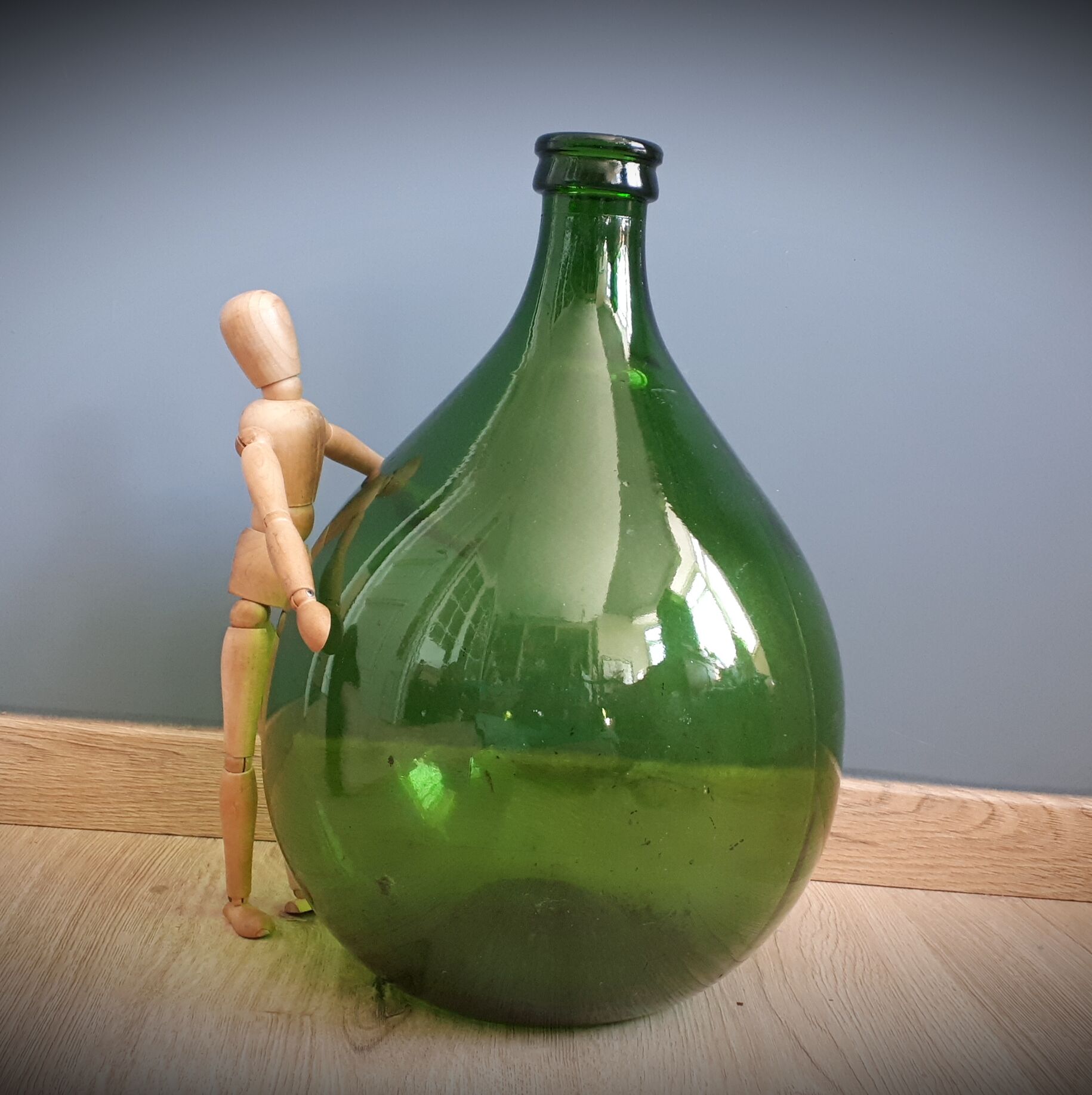 Demijohn 10l round green