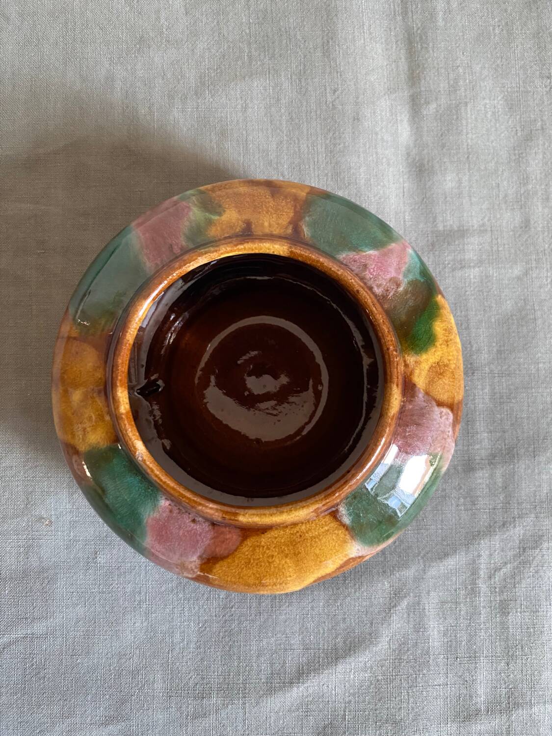 Enamelled ceramic pocket tray