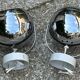 Pair of eye ball wall lights, space age, chrome, vintage, 70s