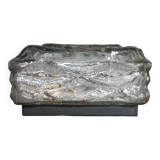 Vintage wall light, vintage ceiling light, thick pressed molded glass wall light