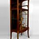 Art Nouveau display case, bronzes and carved wood on a floral theme, circa 1900