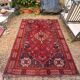 Ancient Persian Shiraz Rug 200x140 Wool Handmade Vintage Boho Chic Iran