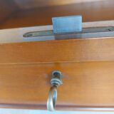 Wooden desk, leather top, extensions