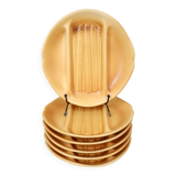 Set of 6 Salins asparagus plates