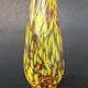 Vase conique verre de Murano moucheté jaune 1970