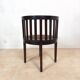 Set of 2 colonial armchairs in wood and cane.