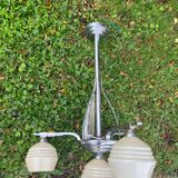 Art Deco 4-flame chandelier