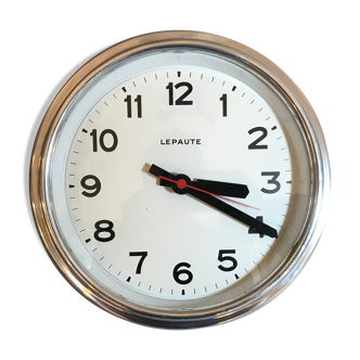 Horloge industrielle fonctionnelle Lepaute 25 cm gare pendule Brillié 1960 ATO